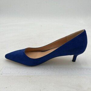 YDN Women Low Kitten Heel Pumps Pointed Toe Dress Shoes for Office Lady Soft Sue